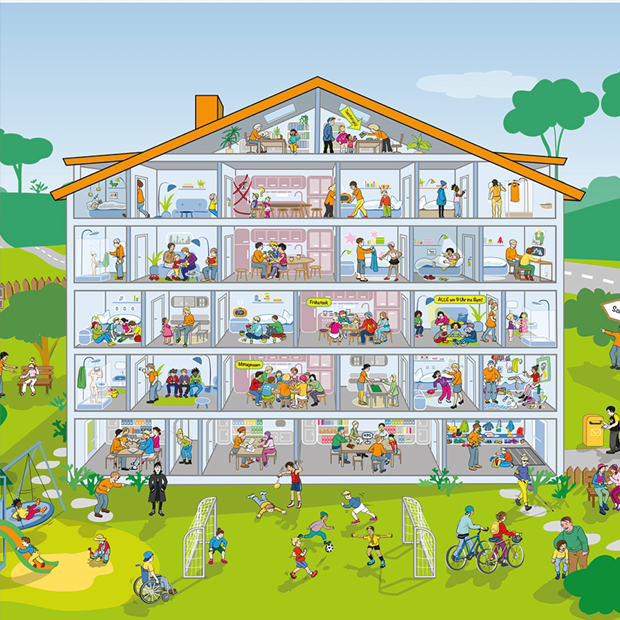 Wimelbild zu Schulungszwecken der Ombudschaft BW