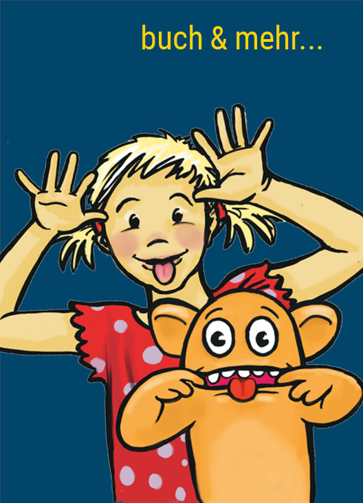 Banner Illustration mit Schriftzug buch & mehr...